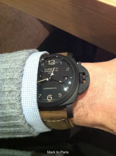 Replica Panerai Luminor 1950 3 Days GMT Automatic Ceramica PAM 441 photo review