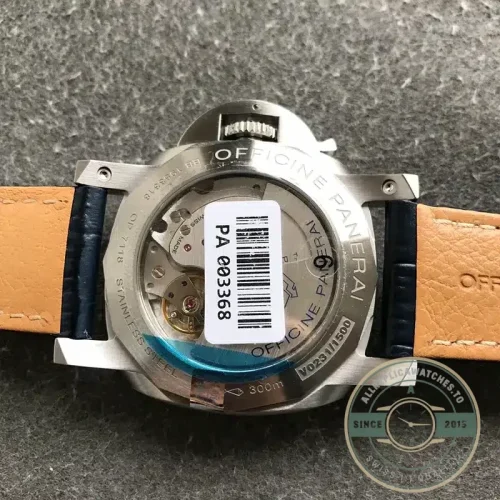 Panerai Replica Luminor replica PAM 1033 blue sandwich dial GMT display