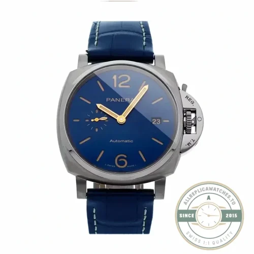 Panerai Replica Luminor Due replica PAM00927 blue sandwich dial steel case
