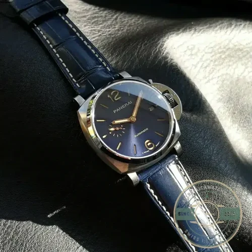 Panerai Replica Luminor Due replica PAM00927 blue sandwich dial steel case