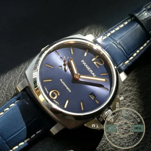 Panerai Replica Luminor Due replica PAM00927 blue sandwich dial steel case