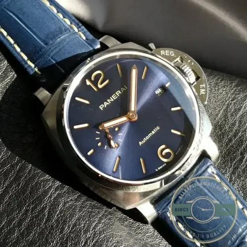 Panerai Replica Luminor Due replica PAM00927 blue sandwich dial steel case