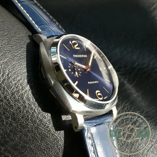 Panerai Replica Luminor Due replica PAM00927 blue sandwich dial steel case