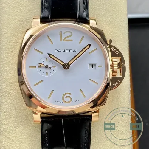 Panerai Luminor Due replica PAM1336 white dial Goldtech case