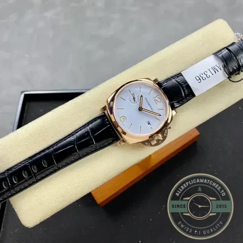 Panerai Luminor Due replica PAM1336 white dial Goldtech case
