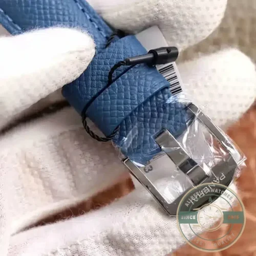 Panerai Luminor Due replica PAM906 white dial steel case front view