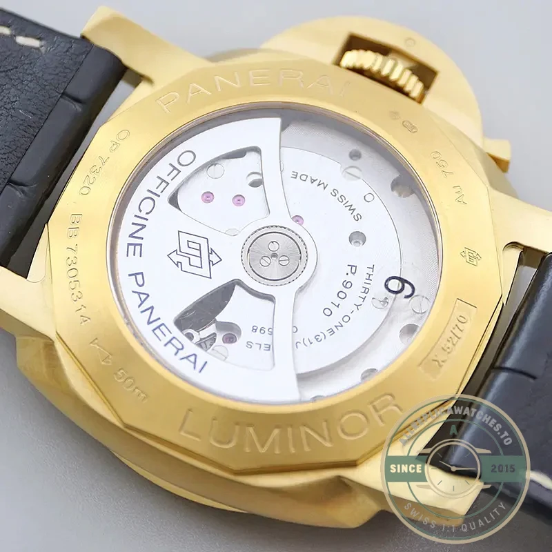 Panerai Luminor Marina replica PAM 1115 grey sandwich dial Goldtech case