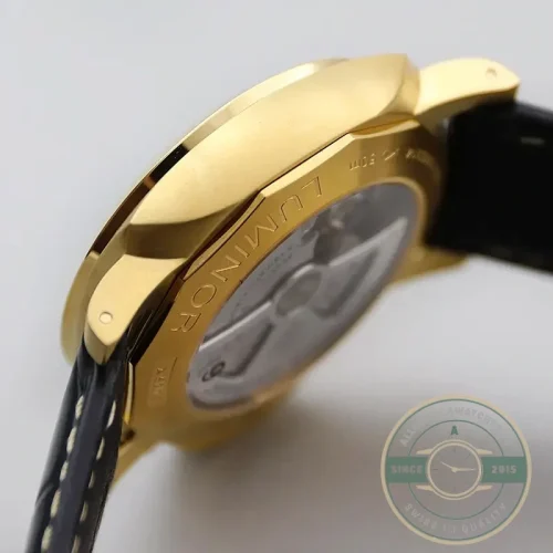 Panerai Luminor Marina replica PAM 1115 grey sandwich dial Goldtech case