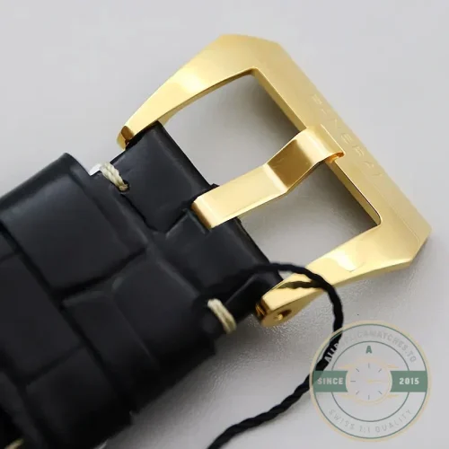 Panerai Luminor Marina replica PAM 1115 grey sandwich dial Goldtech case