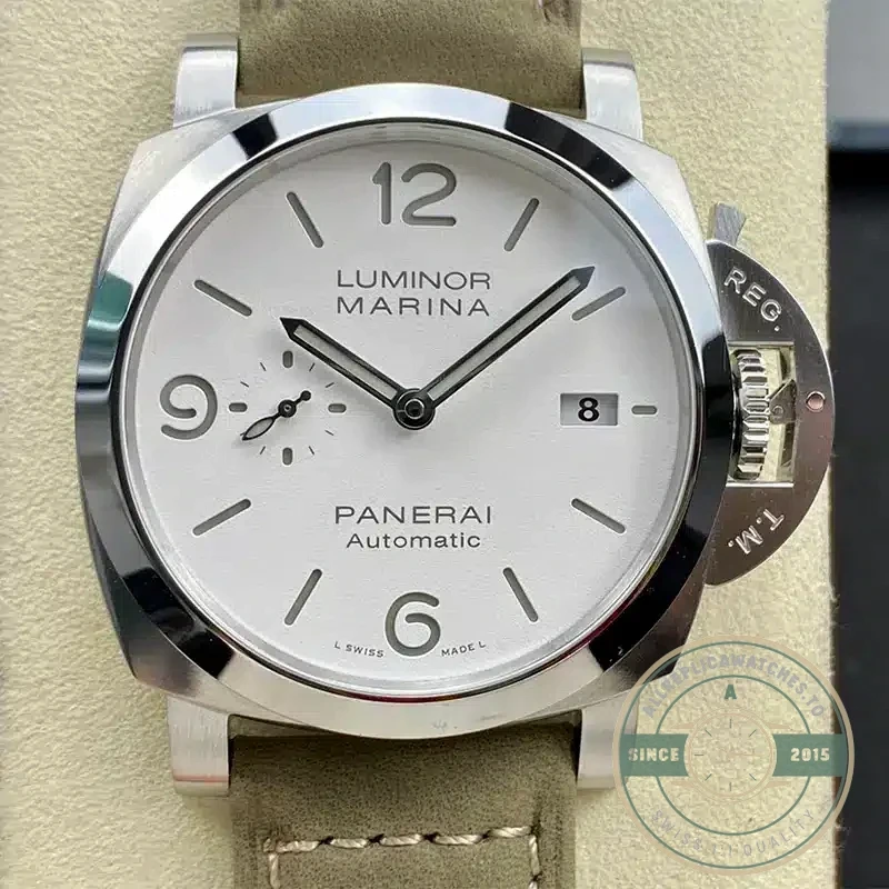 Panerai Luminor Marina replica PAM 1314 white sandwich dial steel case