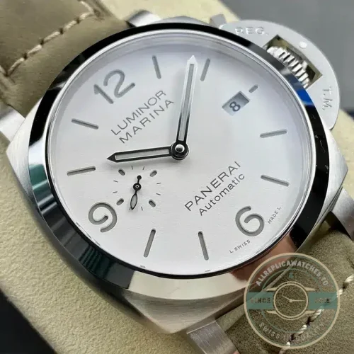 Panerai Luminor Marina replica PAM 1314 white sandwich dial steel case