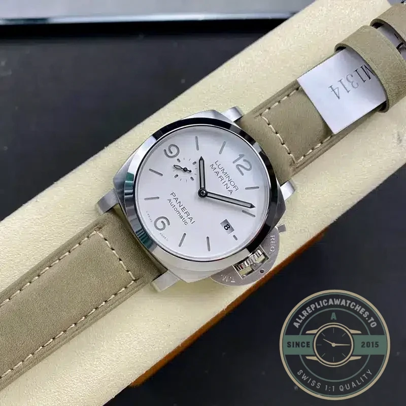 Panerai Luminor Marina replica PAM 1314 white sandwich dial steel case