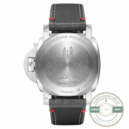 Panerai Luminor Marina replica PAM01025 black sandwich dial steel case