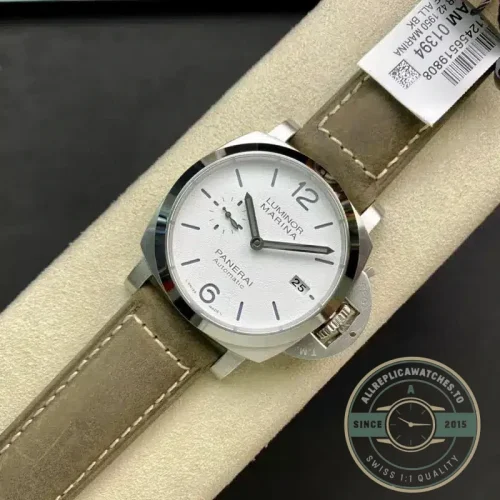 Panerai Luminor Marina replica PAM01394 white sandwich dial steel case