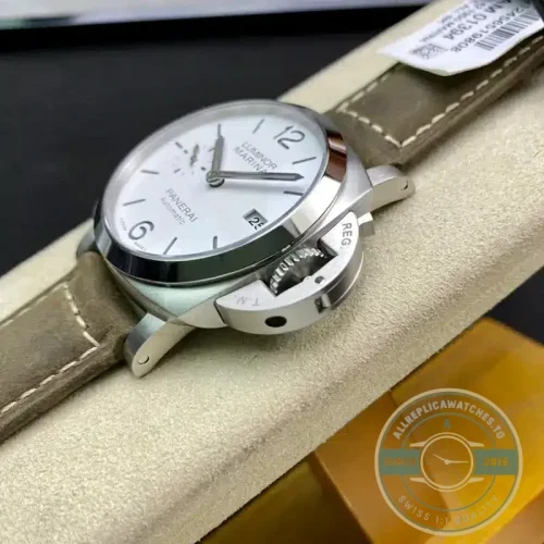Panerai Luminor Marina replica PAM01394 white sandwich dial steel case