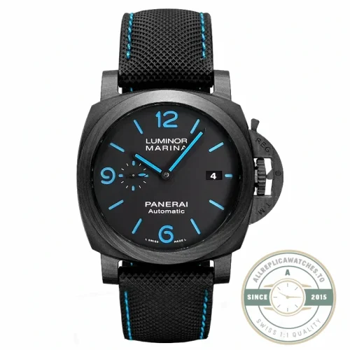 Panerai Luminor Marina replica PAM01661 black sandwich dial Carbotech case