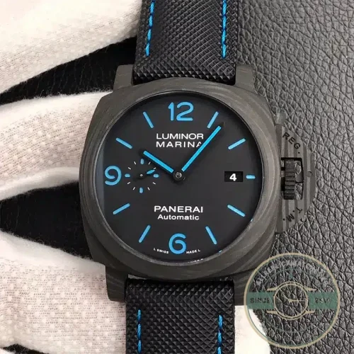 Panerai Luminor Marina replica PAM01661 black sandwich dial Carbotech case