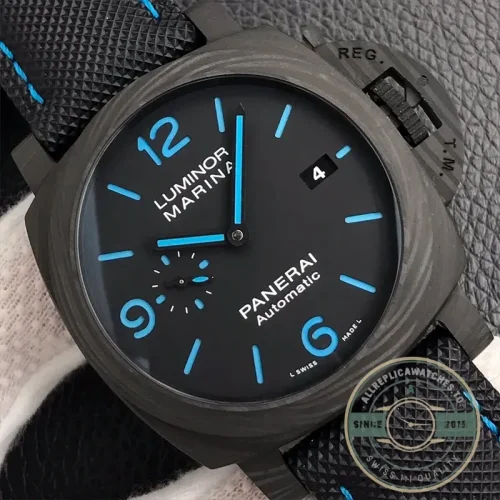 Panerai Luminor Marina replica PAM01661 black sandwich dial Carbotech case