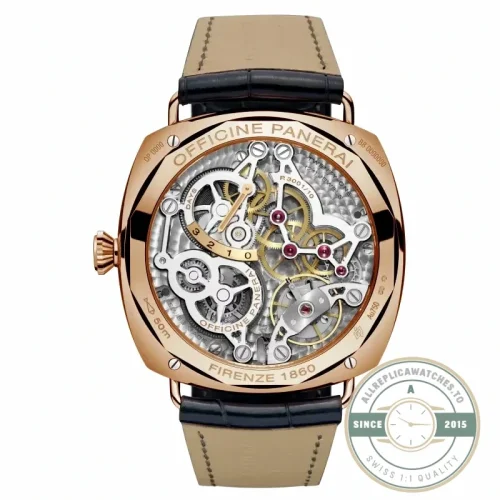 Panerai Radiomir replica PAM598 Goldtech case blue sandwich dial