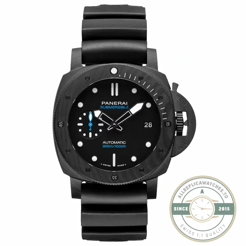 Panerai Submersible replica PAM 2231 black dial Carbotech case