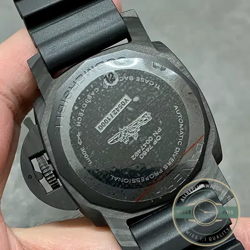 Panerai Submersible replica PAM 2231 black dial Carbotech case