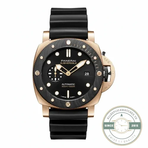 Fake Panerai Submersible Goldtech OroCarbo Black Bezel PAM1070 - Affordable Luxury Fake Timepiece