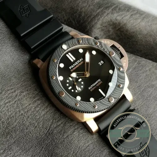 Fake Panerai Submersible Goldtech OroCarbo Black Bezel PAM1070 - Luxury Replica Watch