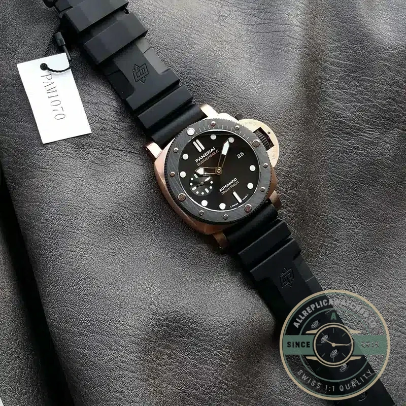 Fake Panerai Submersible Goldtech OroCarbo Black Bezel PAM1070 - High-Grade Replica Watch