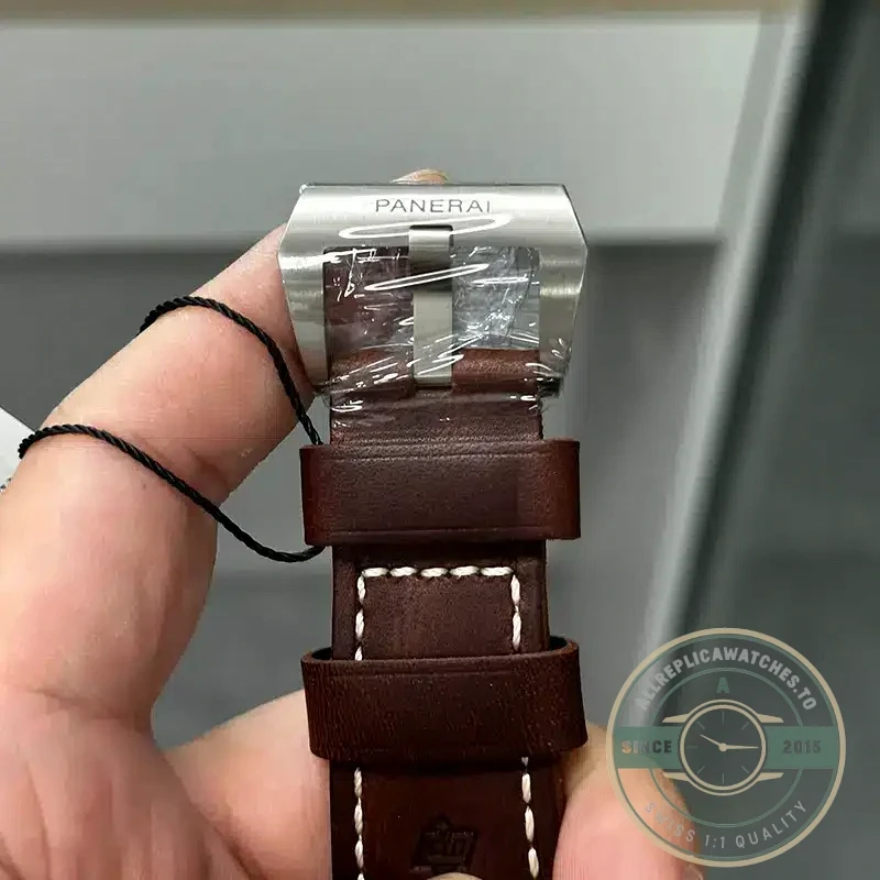 Panerai Submersible replica PAM968 bronze case brown sandwich dial