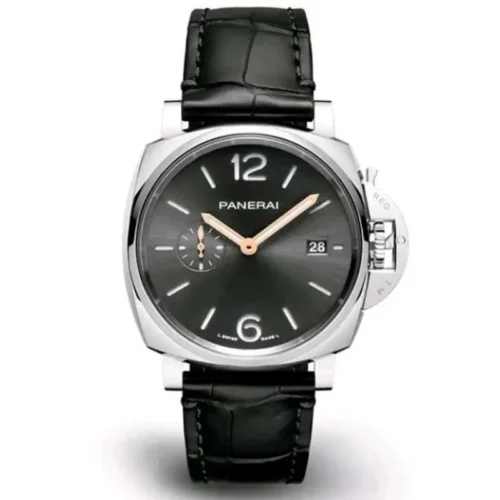 Panerai Luminor Due PAM1250 front, slate grey dial with rose gold tone hands