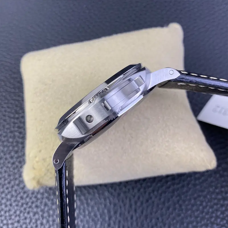 Crown guard closed, seen in profile against the cream pillow