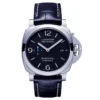 Panerai Luminor Marina 1950 PAM1312 front, black dial with a blue seconds hand