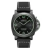 Panerai Luminor Marina Carbotech PAM1118 front, black dial with pale green lume