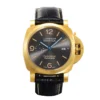 Panerai Luminor Marina PAM1115 front view, grey sunburst dial in a gold tone case
