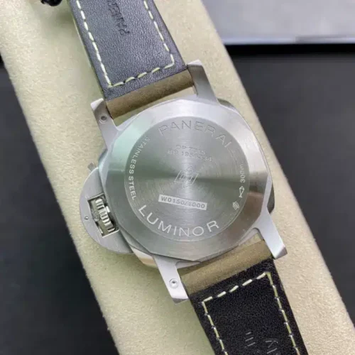 Luminor Marina PAM1394 caseback engraved Luminor and stainless steel