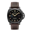 Panerai Luminor Marina PAM661 front, black dial with gold tone numerals