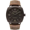 Panerai Radiomir Black Seal PAM505 front, brown dial in a dark brown matte case