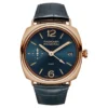 Panerai Radiomir GMT PAM598 front, blue sunburst dial in a rose gold tone case