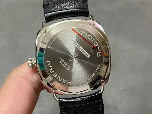 Radiomir PAM1294 caseback engraved Stainless Steel, sticker 14 and red film line