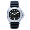 Panerai Submersible PAM1229 render, uniform black dial in a brushed steel case