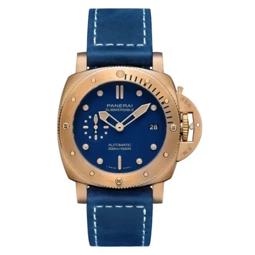Panerai Submersible Bronzo PAM1074 front, navy blue dial in a bronze tone case
