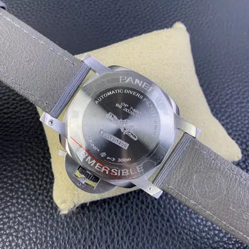 Submersible PAM1288 caseback with a frogman on a scooter and T0313/1200