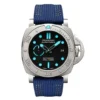 Panerai Submersible Mike Horn PAM985 front, black dial and bright blue luminous markers