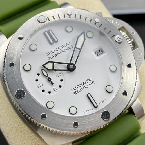 Submersible PAM1226 at an angle, lume plots and date 29 near the guard
