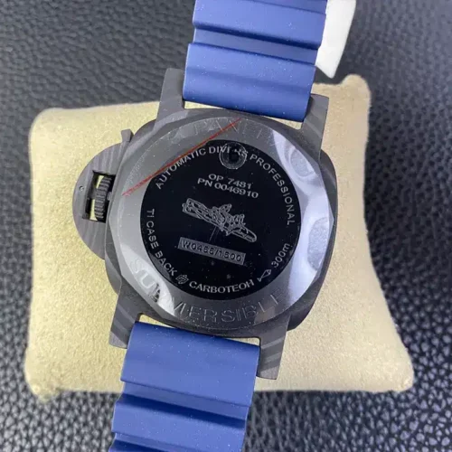 Frogman on a torpedo engraved into the dark PAM1232 back