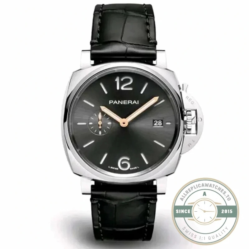Panerai Luminor Due replica PAM1250 black sandwich dial steel case