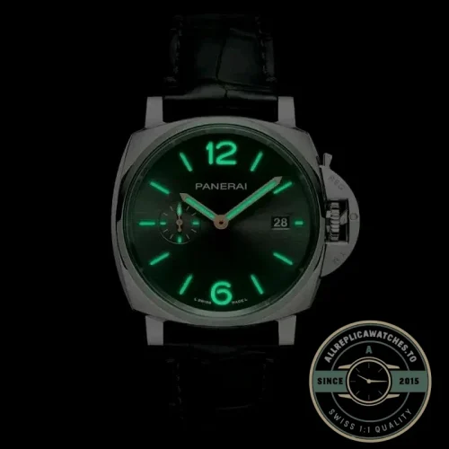 Panerai Luminor Due replica PAM1250 black sandwich dial steel case