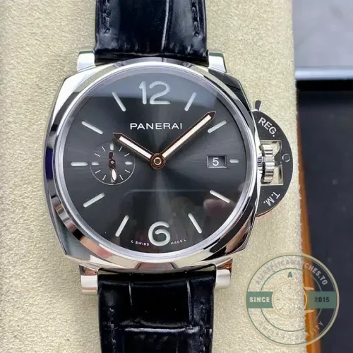Panerai Luminor Due replica PAM1250 black sandwich dial steel case