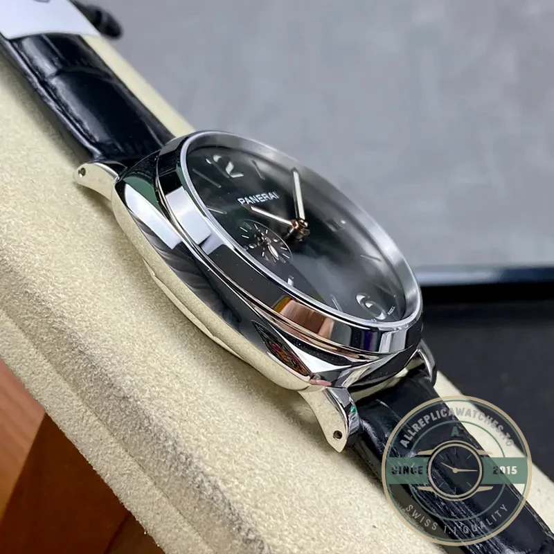 Panerai Luminor Due replica PAM1250 black sandwich dial steel case