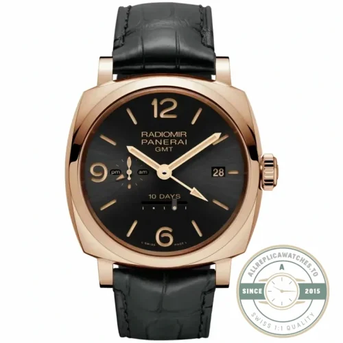 Panerai Radiomir 1940 replica PAM625 rose gold case black sandwich dial